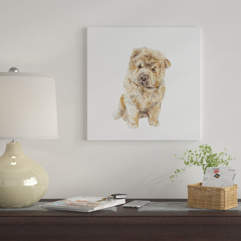 Chow chow, H 12 po x l 12 po x P 1,5 po, Toile tendue, Pas de tapis