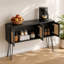 Console 47,2 "en bois avec rangement, table de vestibule, canapé pour le couloir, noir-1891264317