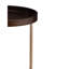 , Table d'appoint Mid-Century, bord rabattu, hauteur de 22,35 po, base en bois comprimé, pieds en métal cuivré, table de style Mid-Century de 22,35 po avec entretien de 3 chiffons humides