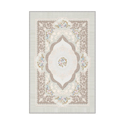 Premium Hall Carpet (3.3 x 6.6 ft), 100% Polyester, 0.3 in Pile Height | Antibacterial, Non-Slip PVC Dot Underside, 650 g/m² | Durable Woven Design, 3D Digital Printing, Machine Washable, Ideal for Home Décor