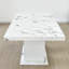 Table à rallonge en marbre blanc pour 6 à 10 personnes, salle à manger attrayante avec surface polyvalente
