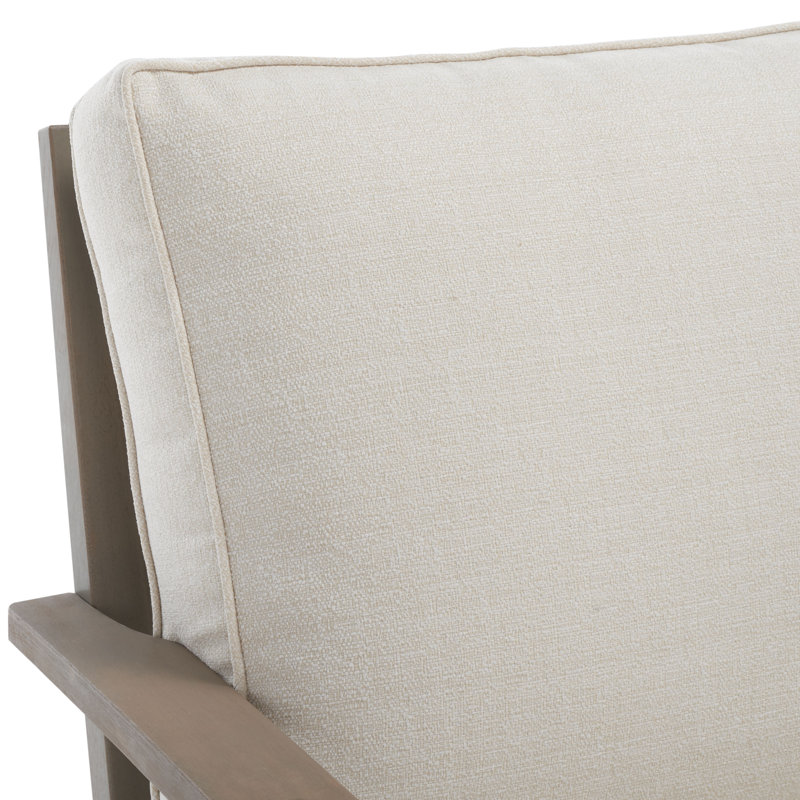 Causeuse avec coussins Samya, Gris clair/beige