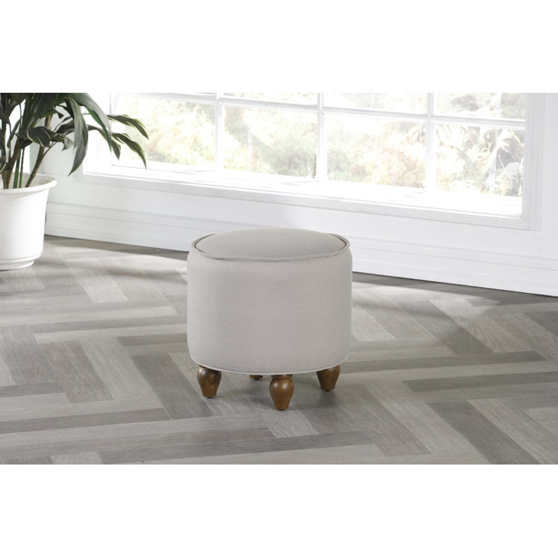 Repose-pieds contemporain rembourré Djellona, Brun, Polyester taupe