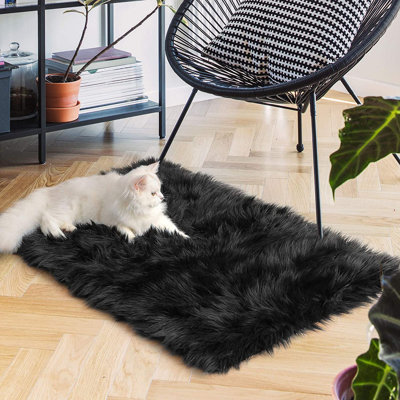 Ismene Solid Colour Shag Area Rug