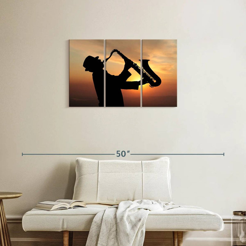 Abarca Man Playing Saxophone, 20" H x 33" W
