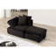 Chaise convertible moderne en tissu, de couleur grise avec rangement et réglable, oreillers fournis-511348381