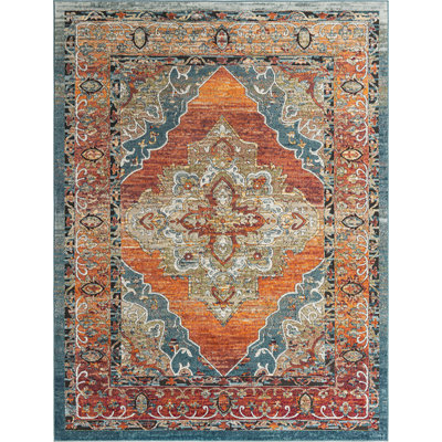 Tapis traditionnel Charian rouille oriental