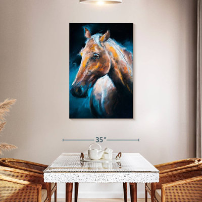 Portrait de cheval brun Brampt