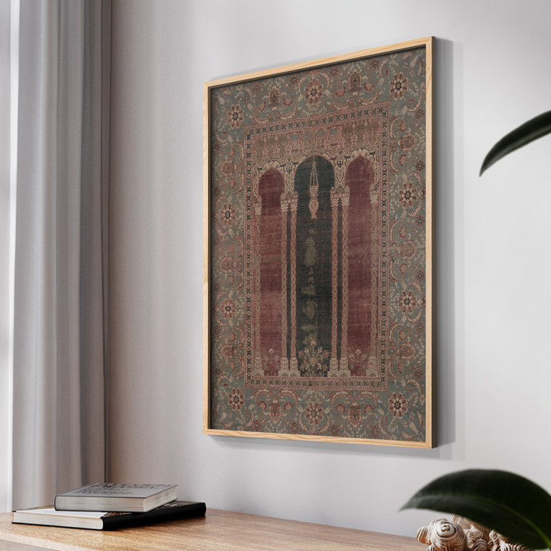 «Vintage Abstract Print C» sur, Naturel, H 10 po x l 8 po