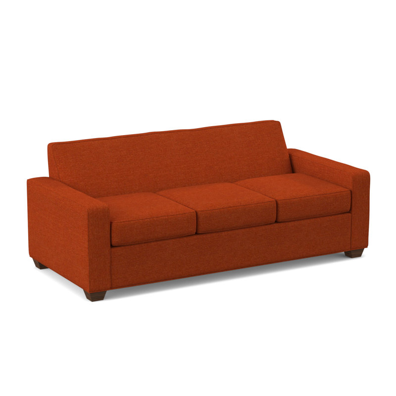 Avery 80" Square Arm Sofa with Reversible Cushions, Montana Walnut, Antic Cinder