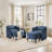 Elha 29.7" W Chenille Barrel Chair with Storage Ottoman-2057282930