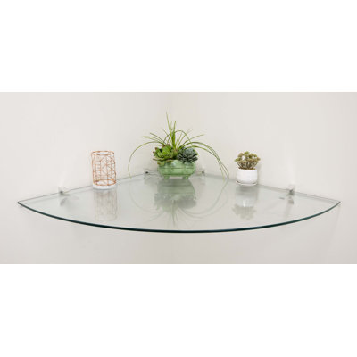 Emerald Lee Glass Corner Shelf