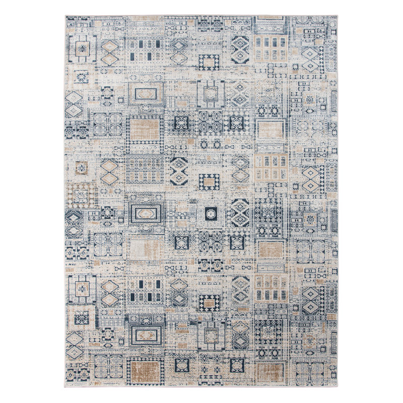 Palmea Geometric Indoor Rug, Rectangle 4'1" x 6'