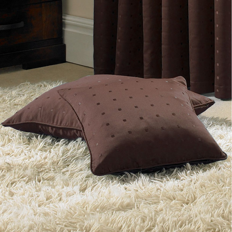 Norush Geometric Square Cushion, Chocolate, 55 x 55cm 