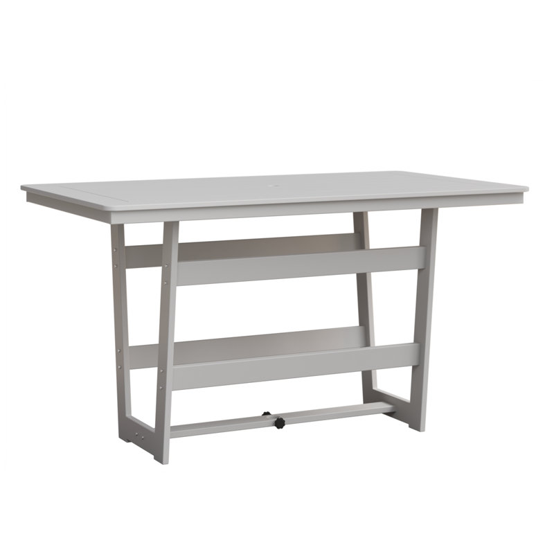 Table de bar rectangulaire de 70 po Berlin Marine Hudson, Blanc mat