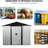 Outdoor Metal Storage Shed 8Ft X 4Ft - White & Black. Galvanized Iron Frame. Spacious For Equipment. Sloped Roof Lockable Door. Ventilated Interior. Includes Foundation, Anchors, Hooks, Shelf, Lock-125090360