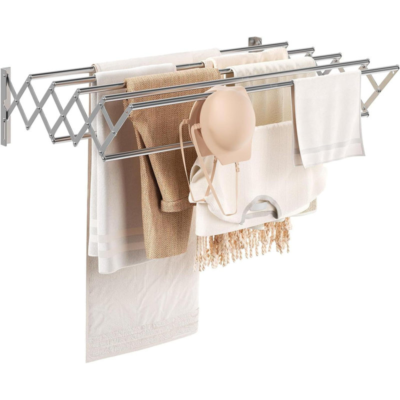 Gundell Stainless Steel Wall-Mounted Drying Rack, Silver