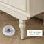Commode d'appoint simple en bois massif blanc