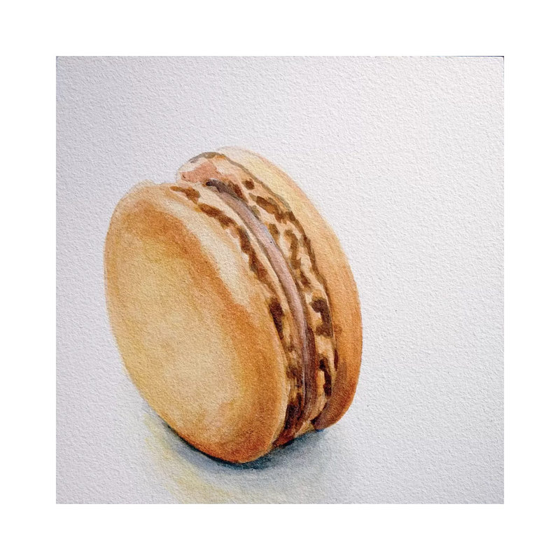 Caramel Macaron by Jennifer Redstreake - Wrapped Canvas Print, 45.72 cm H x 45.72 cm W