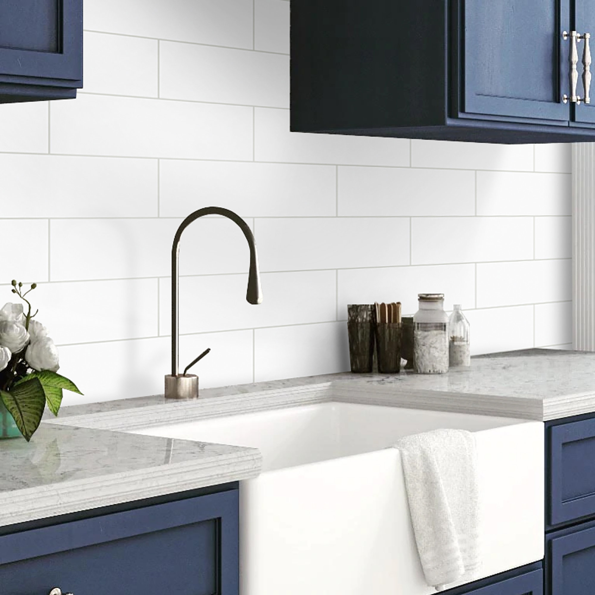 Dilon 4" x 12" Stone Composite Peel & Stick Subway Tile Wayfair