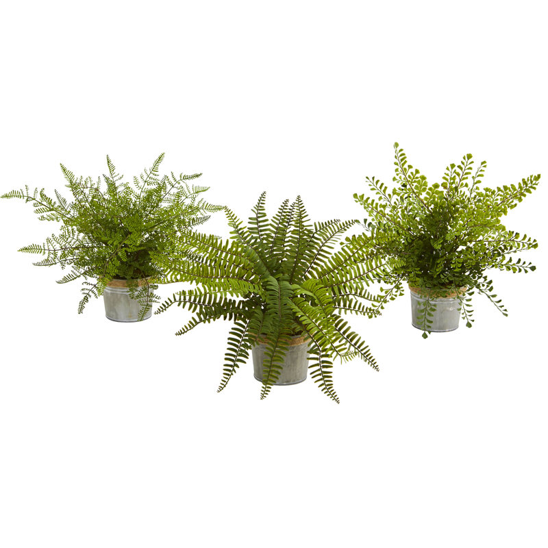 3 plantes artificielles en pot