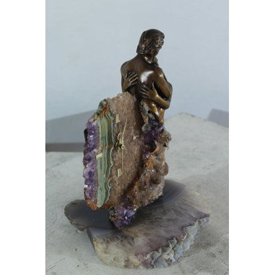 Horloge 8 "x 7" x H 10 "NIFao Lovers Embrace