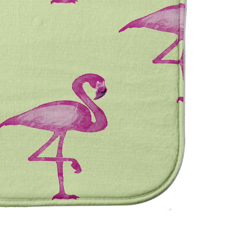 Lyndsey Non-Slip Bath Mat, 17" W x 24" L, Green