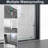 32"W x 72"H Frameless Circular Pivot Shower Door in Matte Black With 1/4" (6mm) Thick SGCC Tempered Glass