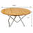 Round Folding Table Bamboo Portable Low Camping Table For Indoor & Outdoor Picnic Barbecue  Beach Party Half-fold Design