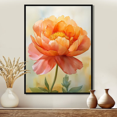 Art mural pivoines ensoleillées II - pivoines