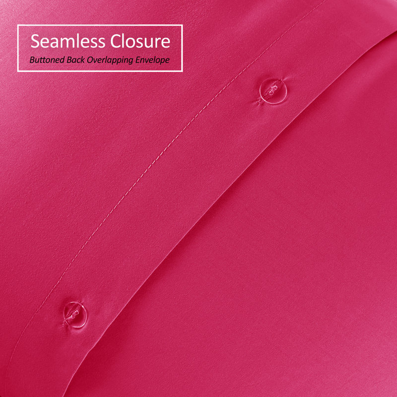Taie décorative 100% polyester , 18 po x 18 po, Rose vif