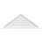 Triangle Surface Mount Non-Functional Brickmould Sill Frame PVC Gable Vent 11/12 Pitch-43315511