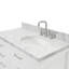 Meuble-lavabo simple 42 po avec plateau en marbre blanc de Carrare Abbate-85364100-137992804-137992805