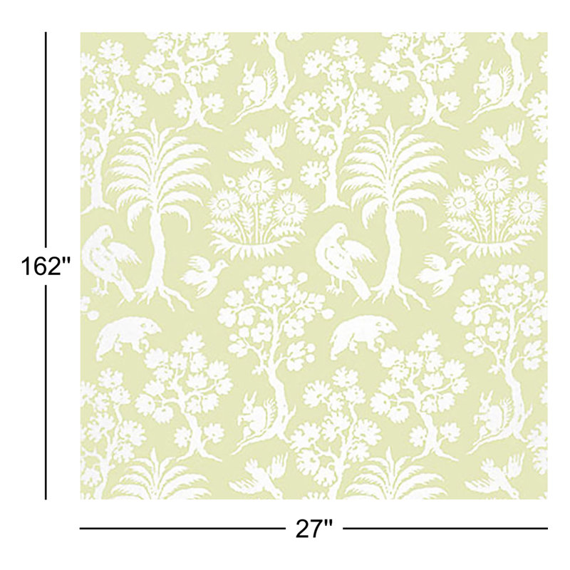 Palm Damask Wallpaper, Willow