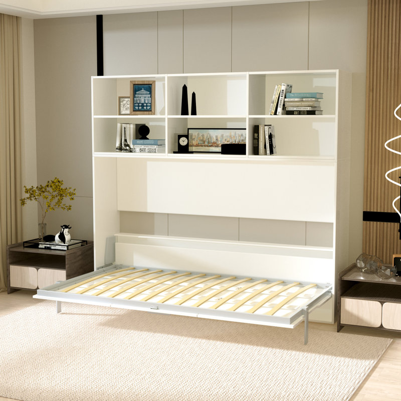 Lit simple moderne avec tablette de rangement - et peu encombrant pour la décoration de la chambre à coucher