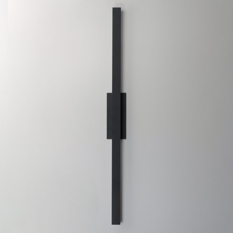 Chesnet-Outdoor Wall Mount, 36" H x 4.5" W x 2.75" D, Black