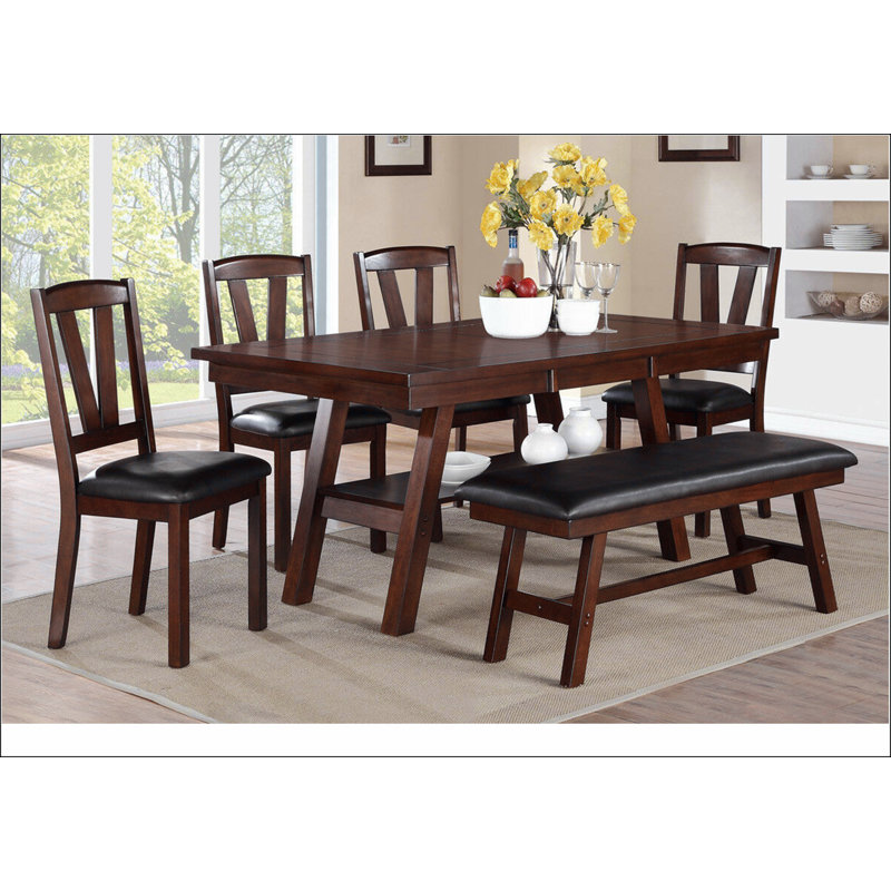 Ensemble de 2 chaises de salle à manger avec dossier en bois de noyer foncé et coussins confortables pour une salle à manger élégante