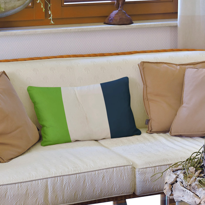 Housse de coussin lombaire Atlanta, Bleu foncé / vert, Seattle