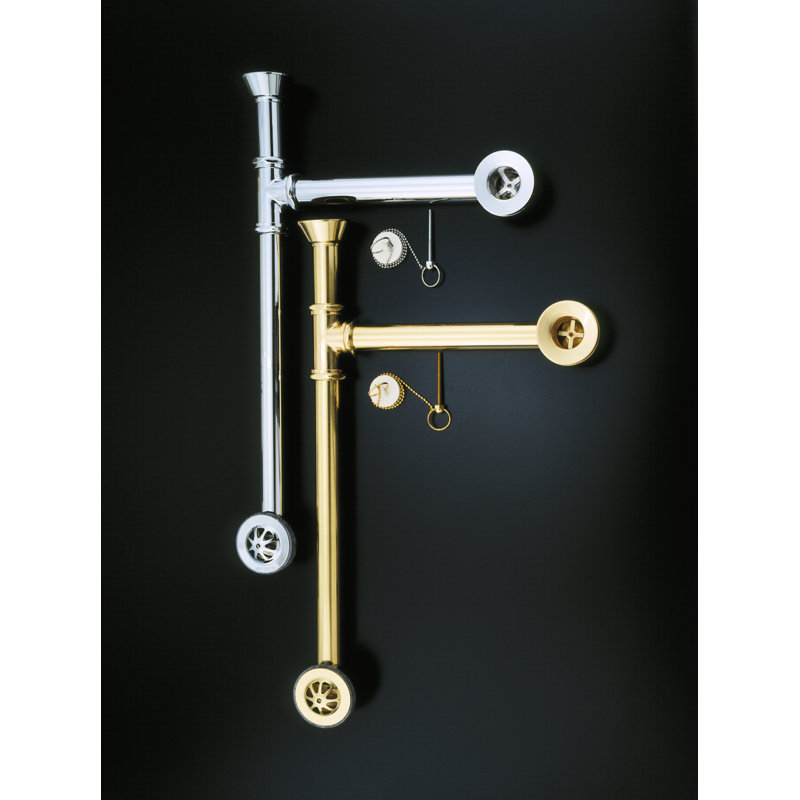 Drain de baignoire Turn and Lift P0007BE de Strom Living, Laiton poli non laqué