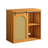43" Farmhouse Brown Wood Bar Cabinet With Storage For 101 Can Mini Fridge Sideboard Buffet Storage Cabinet With Adjustable Shelves And Rattan Sliding Doors-1616773720