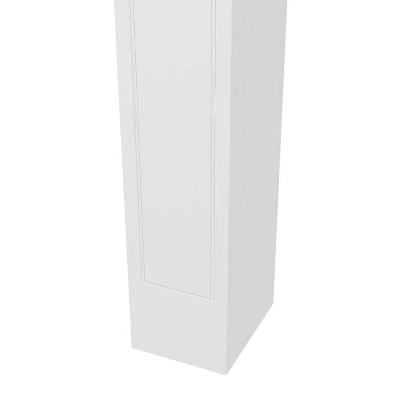 Manteau de cheminée moderne, encadrement de cheminée autoportant avec pieds pour foyers électriques, l 44,7 po x H 40 po, blanc