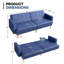 Canapé-lit futon avec dossier réglable, canapé-lit futon avec cadre en bois pour le salon-114235007