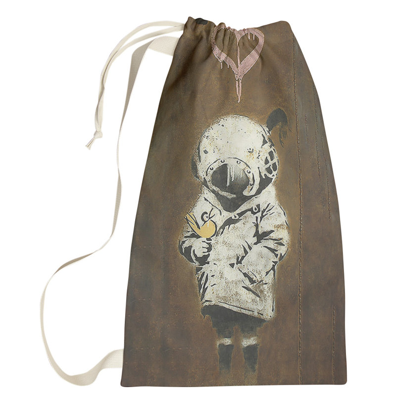 Fabric Laundry Bag with Handles, Small (29" H x 18" W x 1" D)