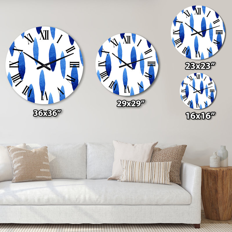 Horloge murale moderne bleu foncé, Petit