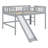 Low Loft Bed With Ladder And Slide-1026571714