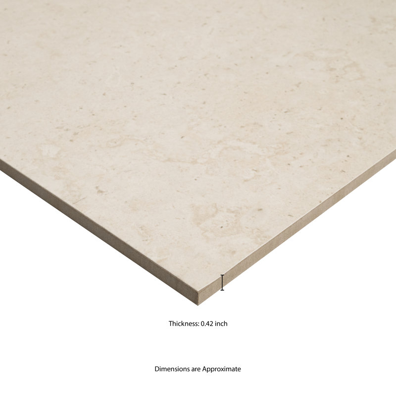 Mele 12 in. x 24 in. Lappato 3D Porcelain Stone Look Floor And Wall Tile, Crema Luna