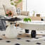 Table d'appoint décorative en forme de bonhomme de neige, plateau rond, 19,69 pouces