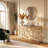 47'' Glass Top Console Table
