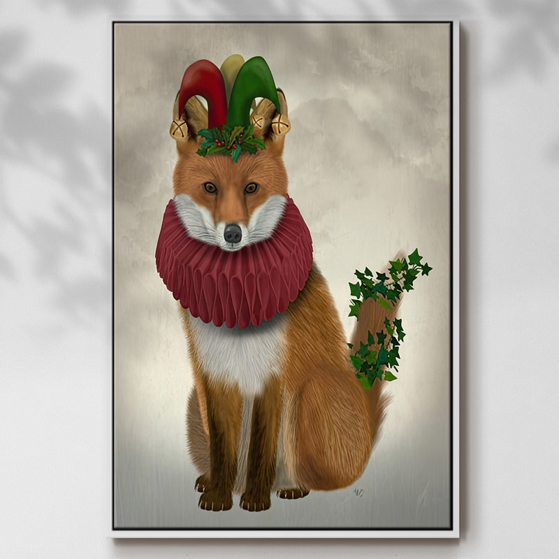 Houx de Noël et lierre, H 25 po x l 17 po x P 1,5 po, Blanc