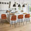 Tabouret de comptoir pivotant H 26 po avec structure en métal-937624276-957950950
